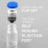 3ml Sealed Vials with Self Healing Injection Port and Plastic-Aluminum Flip Caps, Glass Empty Vials for Injection, 10