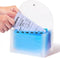 H4D Coupon Receipt Holder Organizer, Mini Folder Plastic Wallet with 13 Pockets for Coupon Receipt Storage, Blue