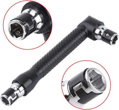 Socket Wrenches, Torque Wrenches, L Shape Driver 1/4 Inch Hex Double Head Wrench for Screwdriver Bits, Hand Tool
