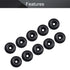 Othmro 500pcs Nitrile Rubber O-Rings, 2mm Wire Dia 6mm OD for Oil or Air Sealing, Black Washers