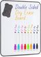 Small Double Sided White Dry Erase Board, 14x11 Inch Mini Board with 8 Markers for Students, Office, Kitchen