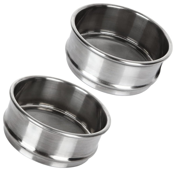 2 PCS 304 Stainless Steel Test Sieves, Lab Standard Test Sieve 200 Mesh 0.075mm + #80 Mesh 0.2mm Aperture, f10cm/4”Dia