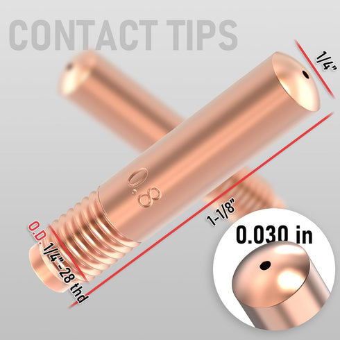 YESWELDER MIG Welding Gun Accessory Kit, .030" Tip-Nozzle-Diffusers for Miller Millermatic M-100/150 Hobart H-9/10