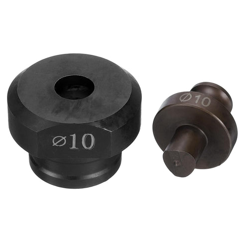 Hydraulic Hole Punch Die 10mm, Electric Hydraulic Punching Kit for MHP-20 JP-20 Machine, Burgundy & Black