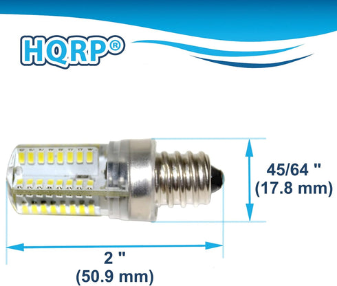 HQRP E12 Candelabra Base LED Bulb Cool White AC 110V for LG Dryer Light Bulb Replacement