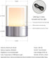 4" inch Set 2 LED Touch Night Light for Nursery Baby Kids of (Chrome), Small Outdoor Waterproof Lamp for Bathroom