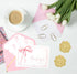 OIPKKUI 30Pack Pink Bow Thank You Cards with Envelopes Gold Foil Stickers Bow Blank Note Card Watercolor Greeting Card