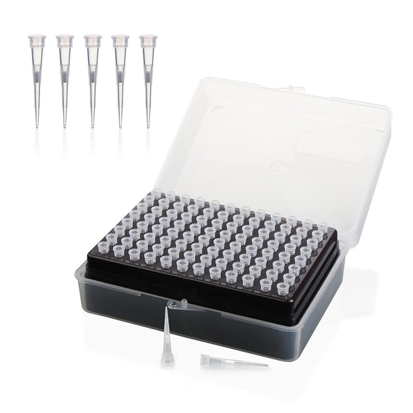 Disposable Filtering Pipette Tips, 960pcs Universal Filter Pipette Tips, 10 µL, 96 Tips/Rack x 10 Racks