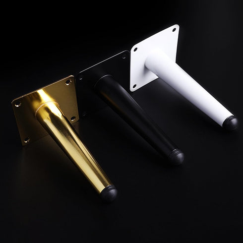 Anterrific 4.7 Inch Set 4, 4.7 inch) Tapered Gold Furniture Legs, Metal Legs for Furniture of DIY Replacement for Sofa