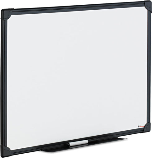 Universal Design Series Deluxe Dry Erase Board, 24 x 18, White Surface, Black Anodized Aluminum Frame by Universal