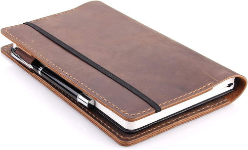5"x8.25" Robrasim Leather Journal Cover Fits for Moleskine Large Hard Cover Notebook, Handmade Vintage Leather Cover