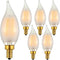 C11/C35 E12 Dimmable LED Filament Candle Bulb, 4W 3000K Warm White Frosted