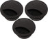 2" Plastic Brush Desk Grommet, Black (3 Pack)