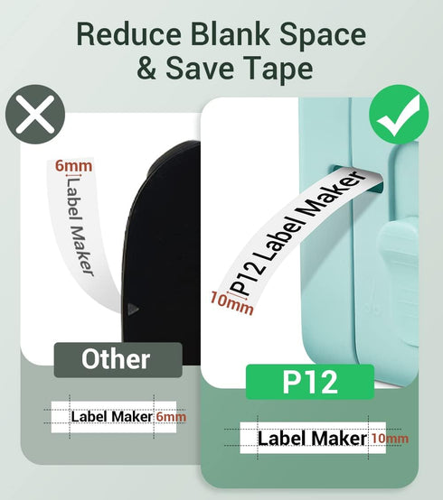 Phomemo Label Makers Machine with Tape, Portable Bluetooth Label Printer, Mini Label Maker Sticker Maker Handheld