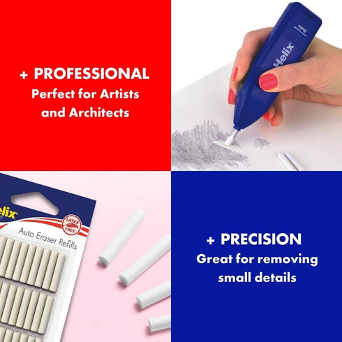 Helix 19071 Pack of 30 Automatic Eraser Refills