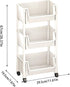Generic 3 4 Multi Tier Rolling Cart - Multi Tier Rolling Storage Cart, Mobile Utility Cart | Tier Rolling Organizer