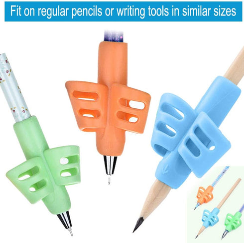 JuneLsy (3 Pencil Grips for Kids Handwriting Pencil gripper Pencil Holder Posture Correction Training Writing AIDS
