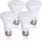 Bioluz 4 Pack BR20 LED Bulb, 5000K Daylight, 6W = 50 Watt Replacement, 90 CRI, 540 Lumen, Indoor/Outdoor