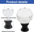 Moicstiy 2 Pack 1/4-27 Inch Crystal Lamp Finials Decorative, Base Threaded, Elegant Cap Knob for Fits Table Lamps