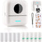 HuiJuKeJi Mini Sticker Printer, Bluetooth Smart Pocket Inkless Thermal Printer with 11 Rolls Thermal Paper for iOS &