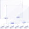 Weysat 6pcs Counter Desk Acrylic Panels Holder and 2 Pcs Acrylic Desk