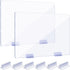 Weysat 6pcs Counter Desk Acrylic Panels Holder and 2 Pcs Acrylic Desk