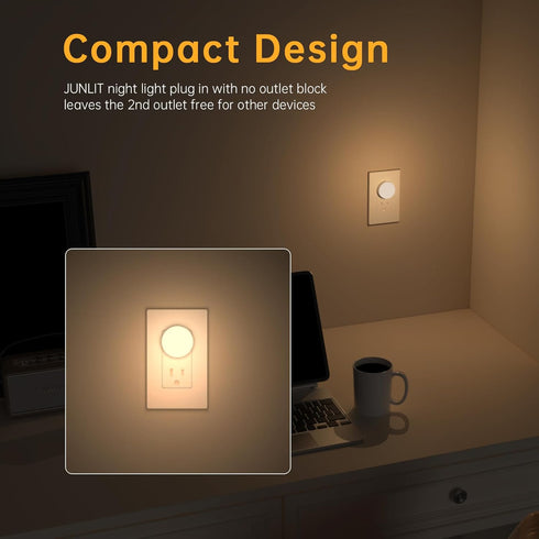 in12 Pack,Dim 3CCT, 3 Dimmable Night Lights Plug Night Light with Auto Dusk to Dawn Sensor, Brightness Levels, Night