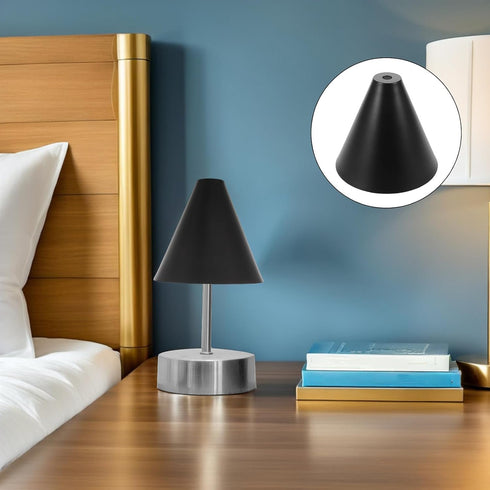 Bulb BESTYASH Industrial Metal Cone Pendant Lamp Shade, Iron Black Lampshade Light Cover for Wall Sconce and Ceiling