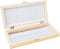 Heayzoki Wooden Microscope Slides Box, 50 Places Slide Storage Box with Numbered Slots for Biology Slides
