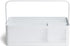 U Brands Modern Perforated Caddy, Desktop Organizer for Office Supplies, Metal, White, 1 Count