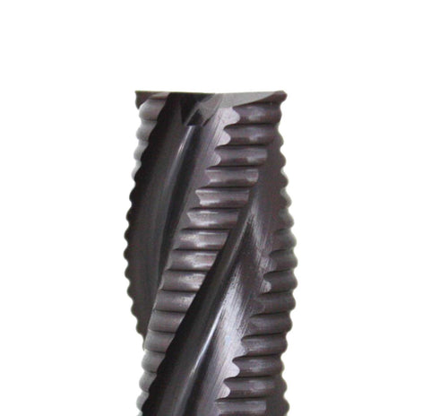 Accusize Industrial Tools M42 8% Cobalt Tialn Roughing End Mill, 1/2'' x 1/2'' x 1-1/4'' Flt Length, 1102-0012