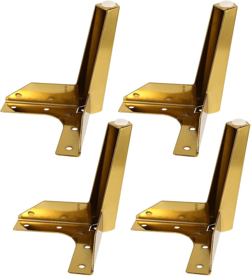 OSALADI 4pcs Titanium Color 12cm Metal Sofa Legs Furniture Cabinet Feet Y-Shaped