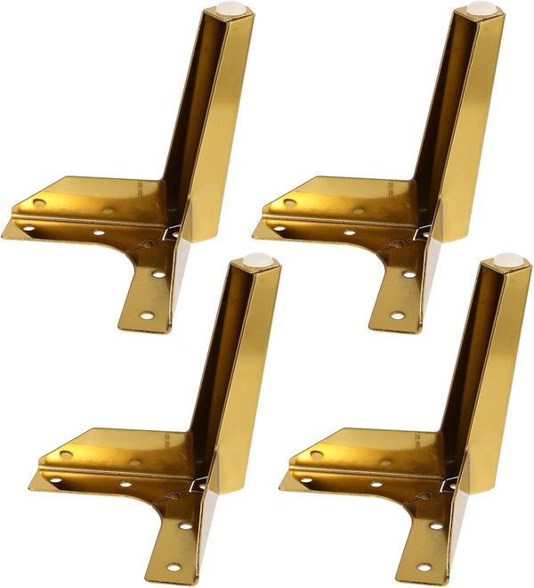 OSALADI 4pcs Titanium Color 12cm Metal Sofa Legs Furniture Cabinet Feet Y-Shaped