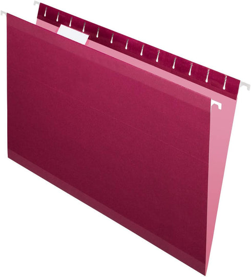 Pendaflex Esselte PFX415315BUR Reinforced Hanging Folders, Legal Size, Burgundy, 1/5 Cut, 25/BX (4153 1/5 BUR)