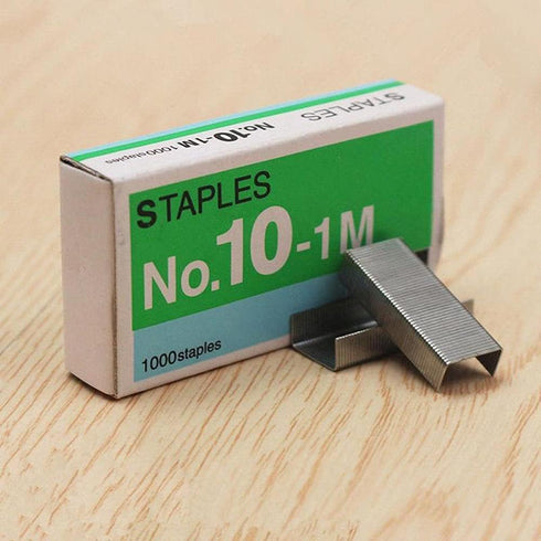 Staples Mini Metal Staples, 1000Pcs/Lot No.10-1M, Office Binding Supplies, Student Stationary, Staplers