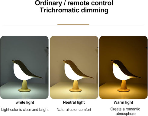 3 Dimmable Bedside Touch Control Table Lamp Aroma Lamps Cute Bird Shaped Led Bedside Desk Lamp with USB Charging Port