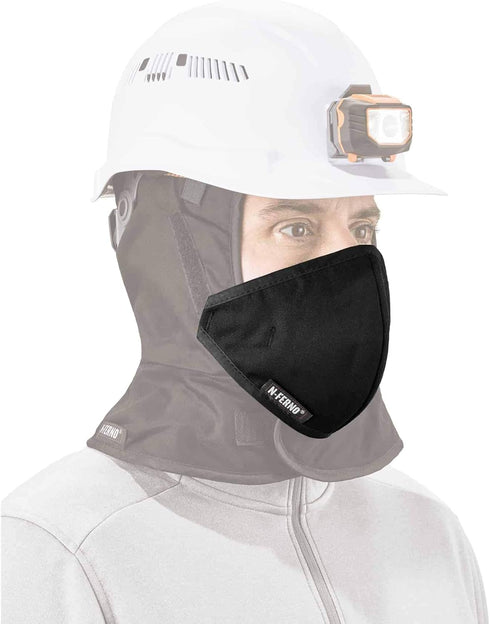 Ergodyne womens 2-layer Thermal Mouthpiece - Cotton Face Mask, Black, One Size US
