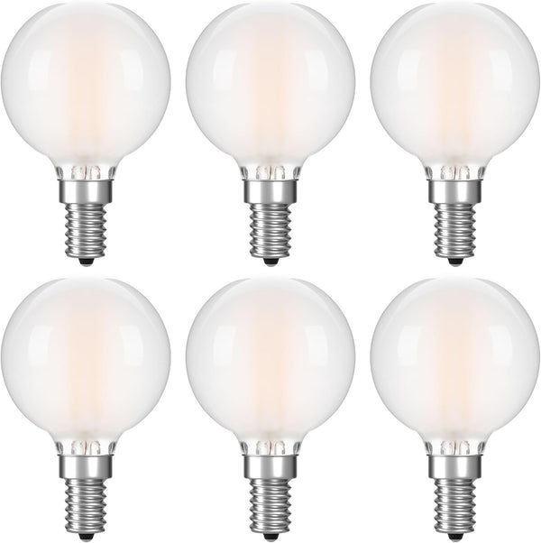 G16.5 LED Light Bulb 40w Equal 4W Type G Bulb,Dimmable Frosted E12