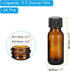 PATIKIL 0.5oz(15ml) Glass Sample Bottles, 24Pcs Round Bottle Dispensing Bottles with Black Poly Cone Cap for Reagent Liquids, Essential Oils, Perfume, Amber by PATIKIL
