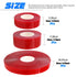 Glarks 6 Roll Acrylic Double Sided Weatherproof Tape, Heavy Duty Heat Resistant, Clear Sticker