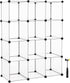 SONGMICS Cube Storage Organizer - Set of 12 Plastic Cubes for Room Organization (12.2 x 36.6 x 48.4 Inches, White)
