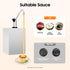 Toolven 4.2Qt Nacho Cheese Dispenser with Pump, Stainless Steel Nacho Cheese Warmer, Hot Fudge Warmer for Cheese