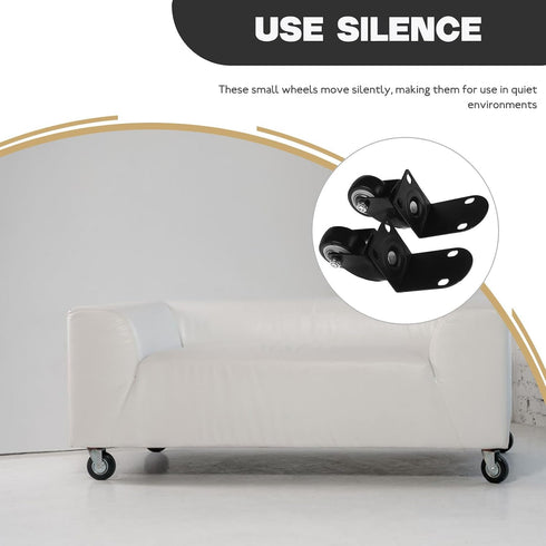 1.5-inch 2pcs, Didiseaon General Silent Swivel Furniture Casters Small Quiet Rolling Wheels for Cabinets, Drawers
