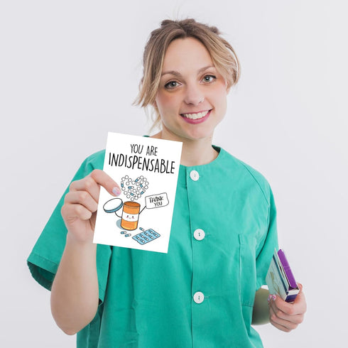 COLINHELIN Nurse Day Cards, Cute Thank You Card for Doctor Nurse Pharmacy, Lovely Doctor DR Day Card, Funny