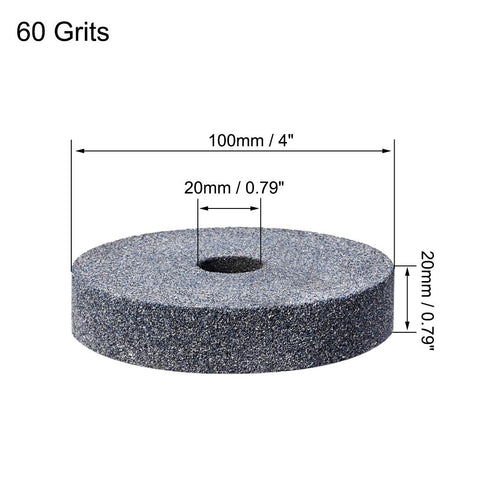 uxcell 4-Inch Bench Grinding Wheels Aluminum Oxide 60 Grits Surface Grinding Ceramic Tools