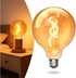 Bonlux 4W G125 LED Large Globe Light Bulbs Dimmable, Oversized Amber Glass