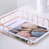 Jolitac Rose Gold 4-Tier Stackable Paper Tray Desk Organizer, Decorative Stacking Rack for File Documents in Home &