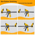 6 Pack 12(4)&6(2) Set 150LBS SUNBABA Clamps for Woodworking Light Duty One-Handed F Clamp/Spreader Bar Clamps Load