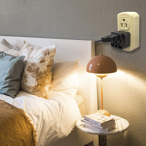 US Travel Plug Adapter for EU/UK/AU/CN/JP/Asia/Italy/Brazil to USA (Type B), 3 Prong Grounded Wall Plug