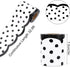 Whaline 65.6ft Dot Bulletin Board Borders White Black Dot Die-Cut Rolled Border Trim for School Classroom Office Chalkboard Decoration, 2 Rolls by Whaline